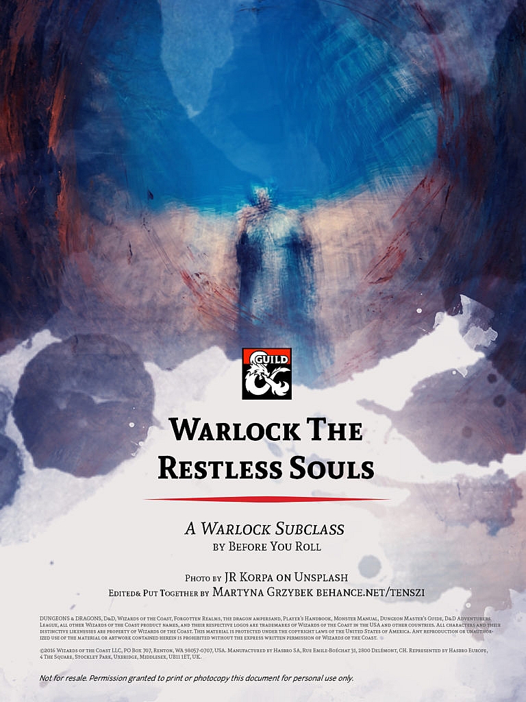 Warlock Pact with Restless Souls Cover