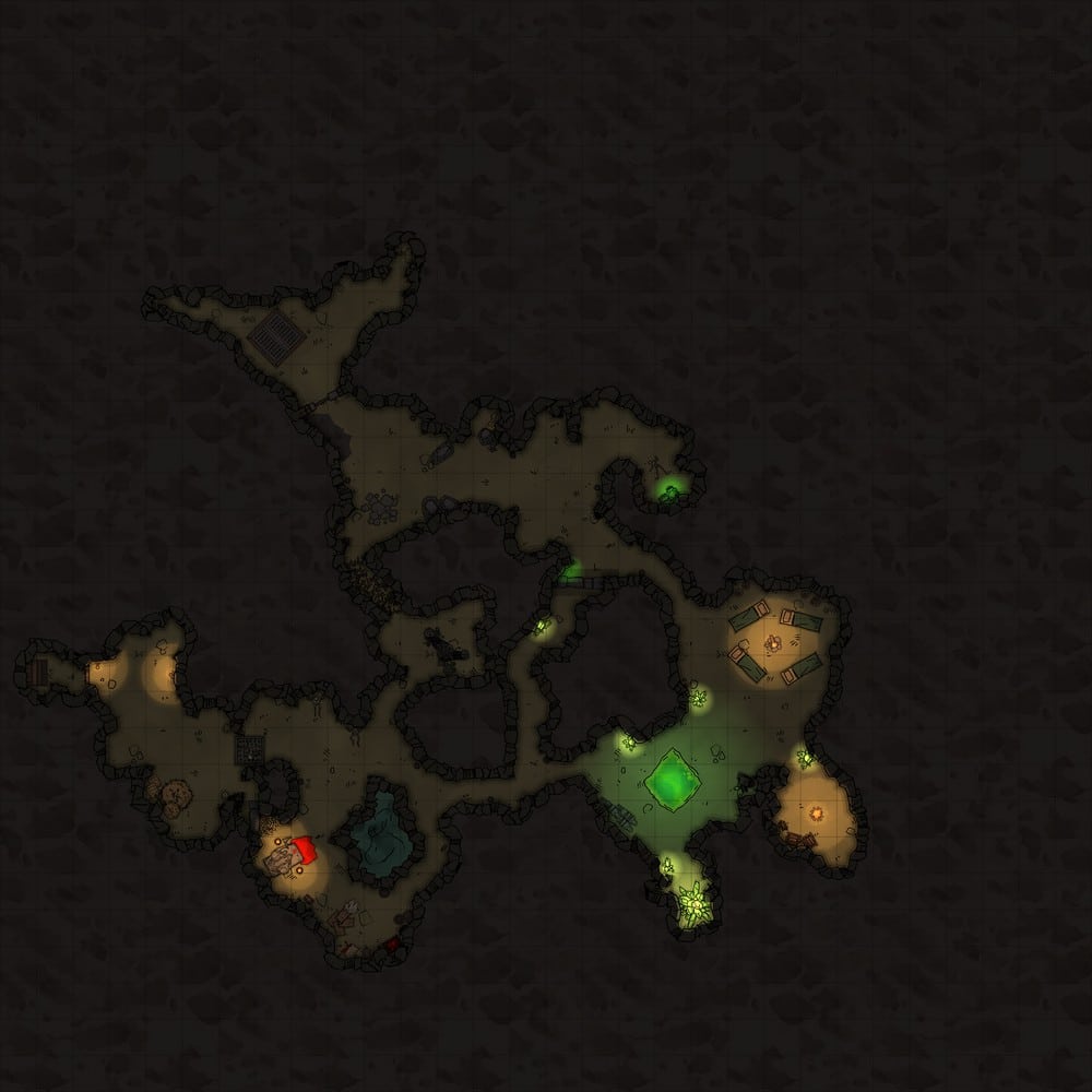 D&D Swamp Battle Map with dragon cultists Preview