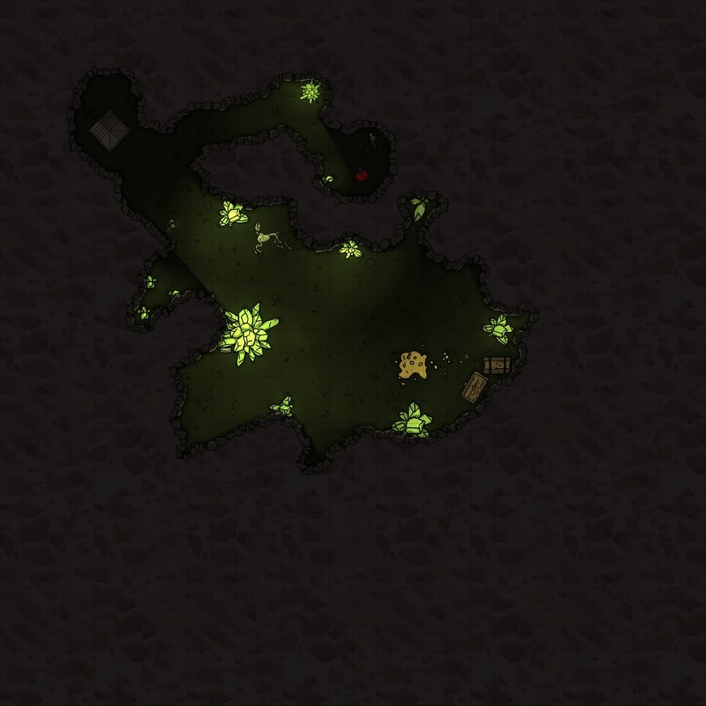 D&D Swamp Battle Map with Black Dragon Preview